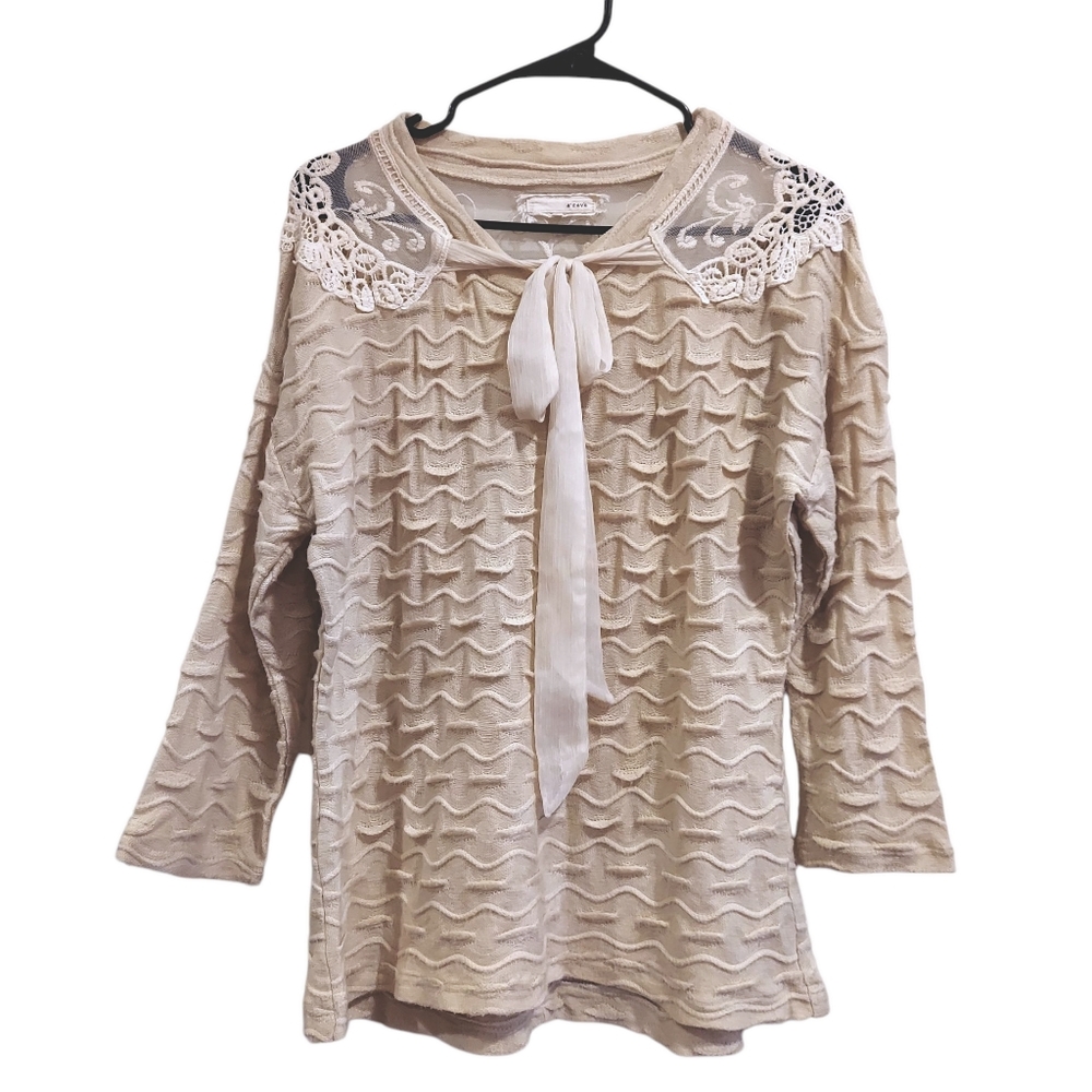 A'Reve Bow Tie Accent Top